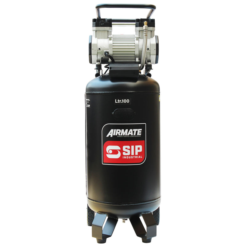 SIP DD 3hp 100ltr Low Noise Oil-Free Vertical Direct Drive Compressor