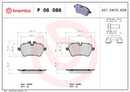 Brembo Brake Pad Set - P06086