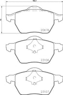 Mintex Brake Pad Set fits -Volvo MDB2676 (also fits other vehicles)