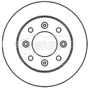 Borg & Beck Brake Disc (Pair)  - BBD4713