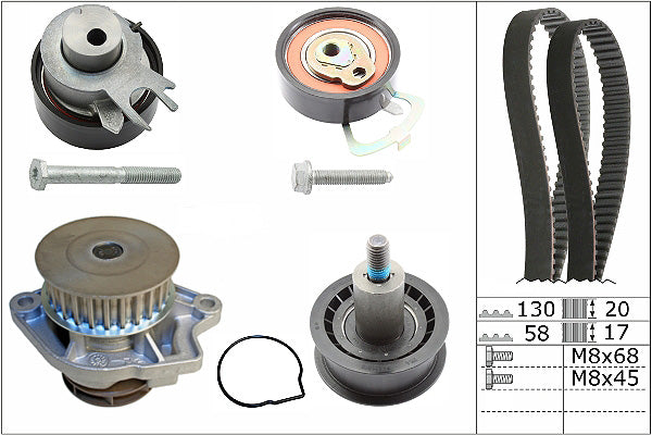 INA Water Pump & Timing Belt Set - Part No - 530053830