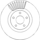 Disctech Brake Disc (Single) - Fits Ford, Opel - ABD3414 - Front Axle