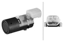 HELLA 6PX 358 270-411 Sensor, parking distance control - 3-pin connector - mounting