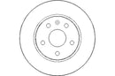 Disctech Brake Disc (Single) - Fits Opel - ABD2095 - Front Axle