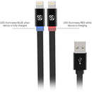 Scosche FlatOut Lightning to USB Charge and Sync Cable with LED Indicator - I3FLED