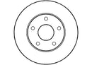 Disctech Brake Disc (Single) - Fits Fiat, Rover - ABD2646 - Front Axle