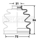 First Line Cv Joint Boot Kit  - FCB2385 fits Hyundai Accent, Getz - Outer