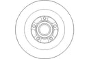 Disctech Brake Disc (Single) - Fits Renault, Vw - ABD3119 - Rear Axle
