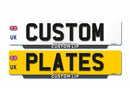 Pair of Standard Lipped Travel 4D Eco Number Plates 520 X 127