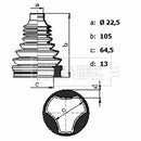 Borg & Beck Cv Joint Boot Kit  - BCB6434 fits Dacia Dokker 2012-