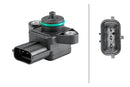 HELLA 6PP 358 152-241 Sensor, intake manifold pressure - 3-pin connector - Bolted