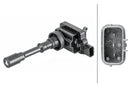 HELLA 5DA 358 057-871 Ignition Coil - 3-pin connector - Bolted
