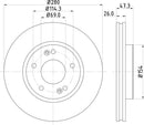 Mintex Brake Discs fits -Hyundai Kia V292:5 MDC1780C (also fits other vehicles)