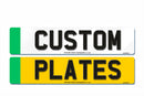 4D Pair of Aluminium Electric Vehicle Number Plates 520 X 111|Standard