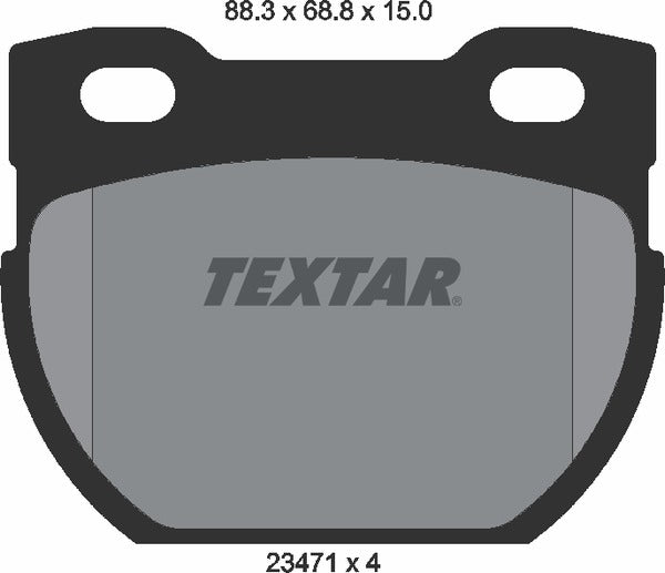 Land Rover, Brake Pad Set - Textar 2347101