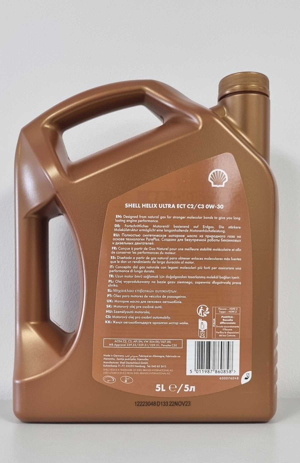 Shell Helix Ultra ECT C2/C3 0W30 5 Litre Engine Oil | Arnold Clark