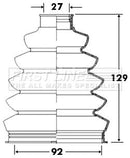 First Line Cv Joint Boot Kit  - FCB2371 fits Alfa Romeo 159, Brera - Outer