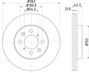Mintex Brake Discs fits -Honda Lotus MG Rover V262:4 MDC1023C (also fits other vehicles)