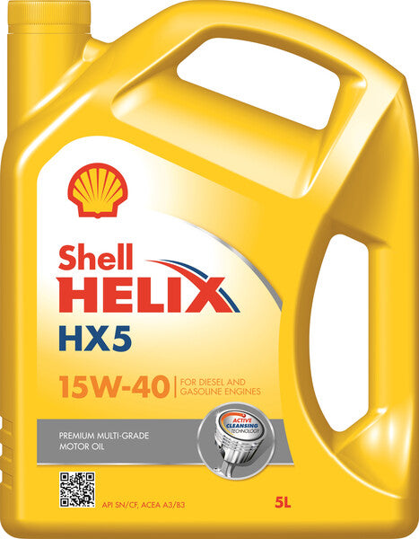 Shell Helix HX5 15W40 - 5L engine oil | Arnold Clark Autoparts