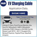 WAI EV Charging Cable - EVCUK113WC