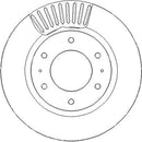 Disctech Brake Disc (Single) - Fits Mitsubishi, Toyota - ABD3901 - Front Axle