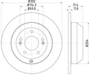 Mintex Brake Discs fits -Hyundai Kia V310:5 MDC2245 (also fits other vehicles)