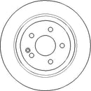 Disctech Brake Disc (Single) - Fits Jaguar, Mercedes-benz - ABD3269 - Rear Axle