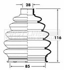 First Line Cv Joint Boot Kit  - FCB6083 fits Ford Focus II, C-Max