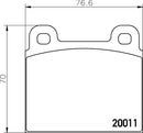 Mintex Brake Pad Set fits -Porsche VW MDB1005 (also fits other vehicles)
