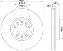 Mintex Brake Discs fits -Citroën Opel Peugeot Toyota Vauxhall V300:5 MDC2760 (also fits other vehicles)