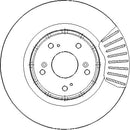 Disctech Brake Disc (Single) - Fits Honda - ABD3276 - Front Axle