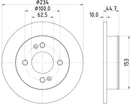 Mintex Brake Discs fits -Hyundai S272:5 MDC2796C (also fits other vehicles)