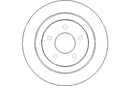 Disctech Brake Disc (Single) - Fits Honda, Mazda - ABD2074 - Rear Axle