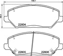 Mintex Brake Pad Set fits -Hyundai Kia MDB4033 (also fits other vehicles)