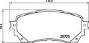 Mintex Brake Pad Set fits -Mazda MDB3386 (also fits other vehicles)