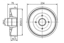 Bosch Brake Drum (Pair) - 0986477289