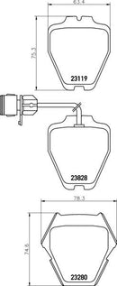 Mintex Brake Pad Set fits -Audi MDB2178 (also fits other vehicles)