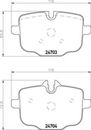 Mintex Brake Pad Set fits -BMW MDB3008 (also fits other vehicles)