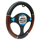 Streetwize Steering Wheel Cover - Luxury - Black/Wood - SWWG1