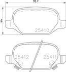 Mintex Brake Pad Set fits -Fiat MDB3813 (also fits other vehicles)
