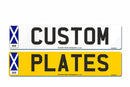 Finished Pair of Aluminium Number Plates 520 X 111 Scotland|Standard