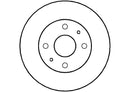 Disctech Brake Disc (Single) - Fits Daihatsu, Mazda - ABD2248 - Front Axle