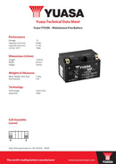 Yuasa TTZ10S 9.1Ah 190A Motorcycle Battery