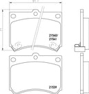Mintex Brake Pad Set fits -Mazda MDB1575 (also fits other vehicles)