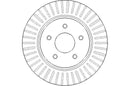 Disctech Brake Disc (Single) - Fits Nissan, Opel - ABD3239 - Rear Axle