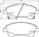 Mintex Brake Pad Set fits -Toyota MDB3053 (also fits other vehicles)