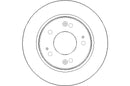 Disctech Brake Disc (Single) - Fits Honda, Peugeot - ABD2260 - Rear Axle