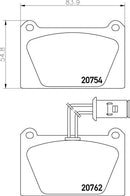 Mintex Brake Pad Set fits -Austin MG Reliant MLB81 (also fits other vehicles)