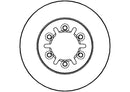 Disctech Brake Disc (Single) - Fits Nissan, Toyota - ABD3503 - Front Axle