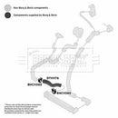 Borg & Beck Turbo Hose  - BTH1177 fits VAG Sharan 1.8D, 1.9D 00-10